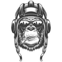 Logo gorila con casco